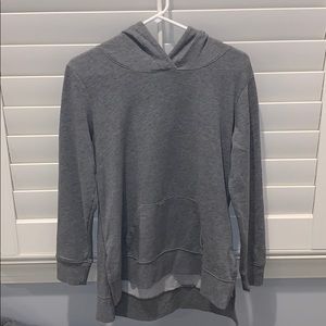 Grey pullover hoodie